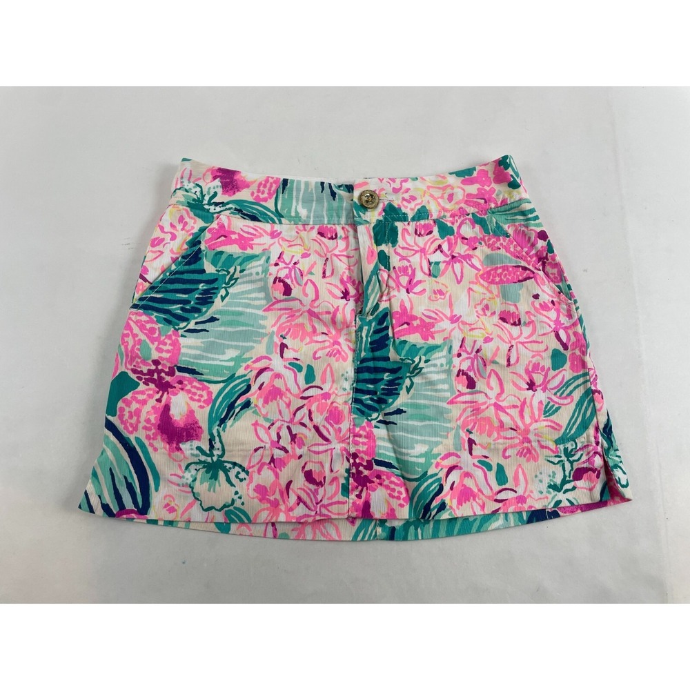 Lily Pulitizer Skort Women's Size 00 Multicolor Floral Tropical Mini A-Line Skir